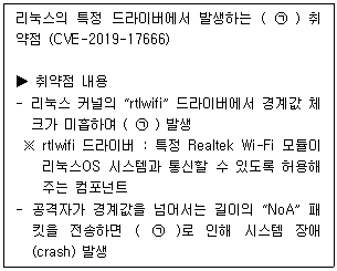 정보보안기사 2020.09.05 (16회) 43번 문제 자료